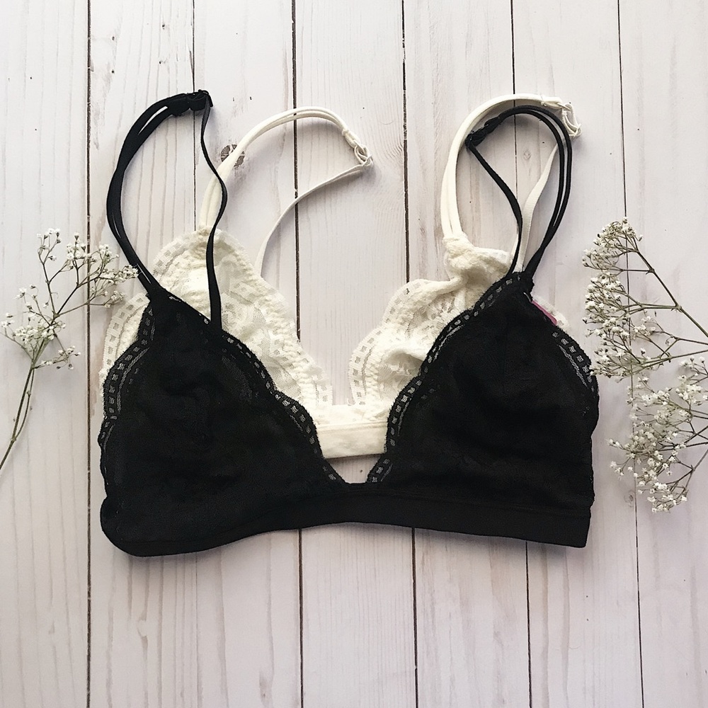 Floral lace bralettes